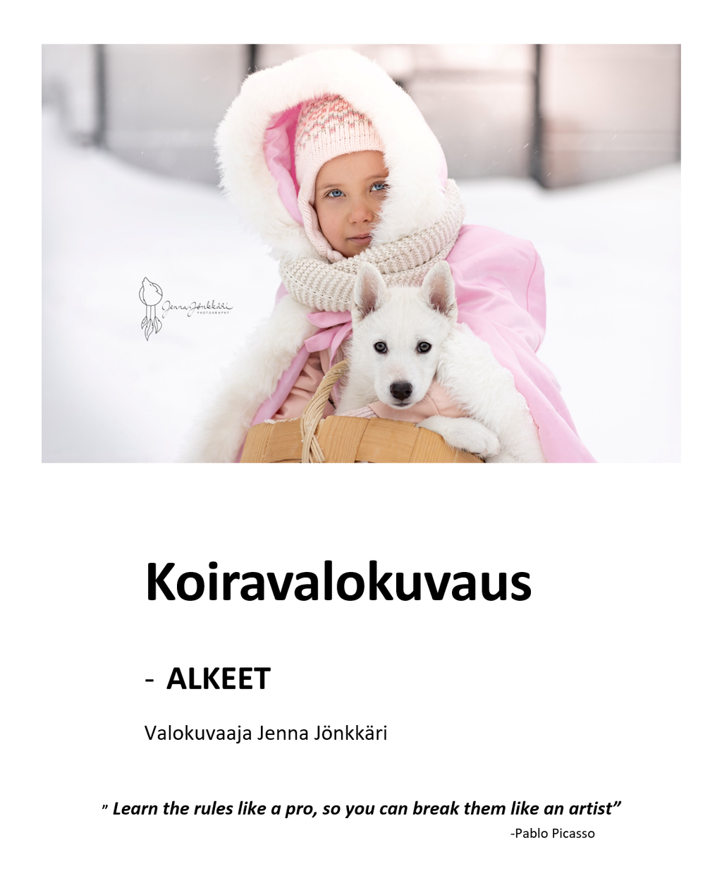 Koiravalokuvauskurssi -ALKEET + LR Preset